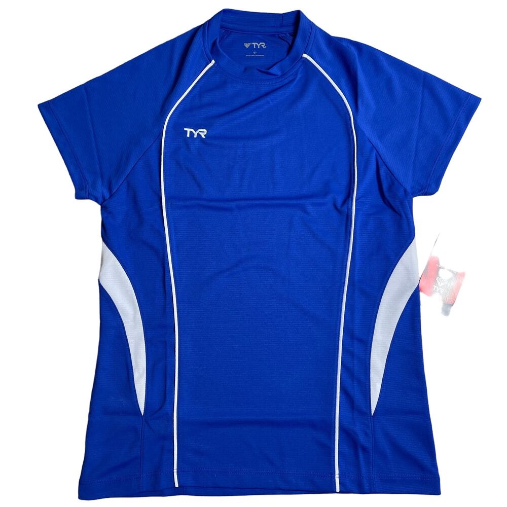 Tyr Womens Alliance Tech Tee Tshirt - Textured Royal Blue - Size Small - $34